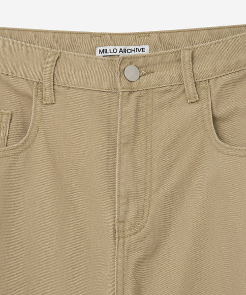 REFLECT CURVED PANTS [BEIGE]