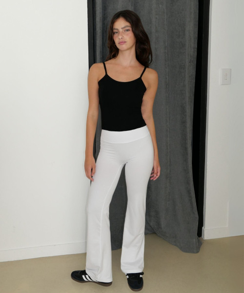 Skinny Strap Ribbed Tank черный