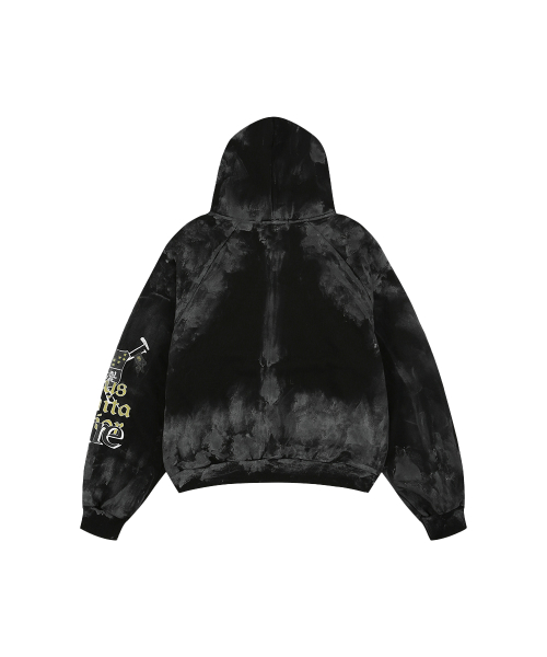 LOWKEY DIRTY ZIP HOODIE [BLACK]