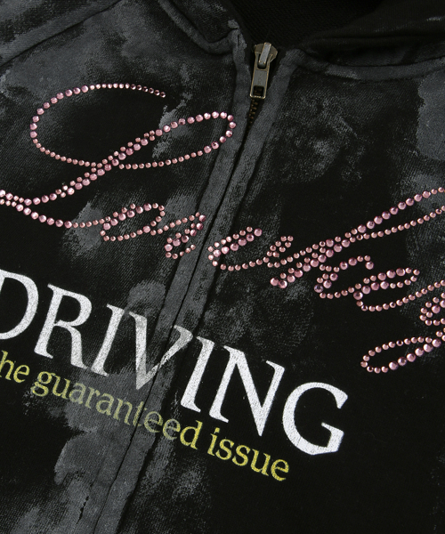 LOWKEY DIRTY ZIP HOODIE [BLACK]