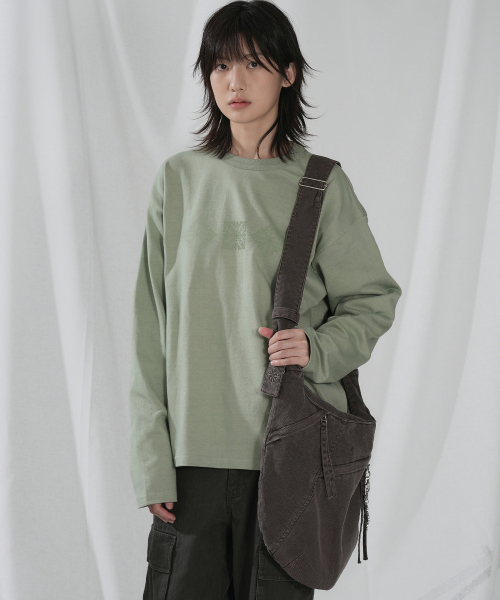 WASHED VINTAGE HOBO CROSSBAG [BROWN]