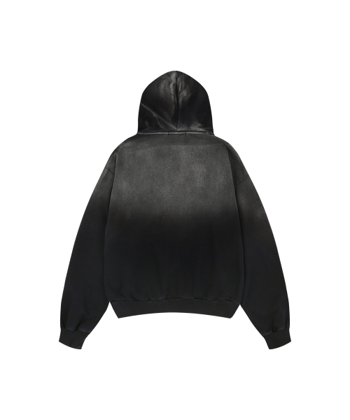 MUSINSA公式 | GRAILZ OVER GRAPHIC VINTAGE ZIP HOODIE [BLACK]