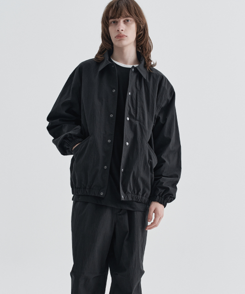 Nylon Coach Jacket_Black