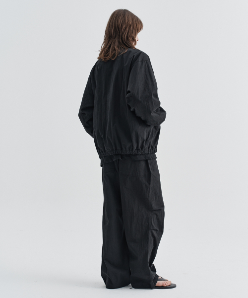 Nylon Coach Jacket_Black