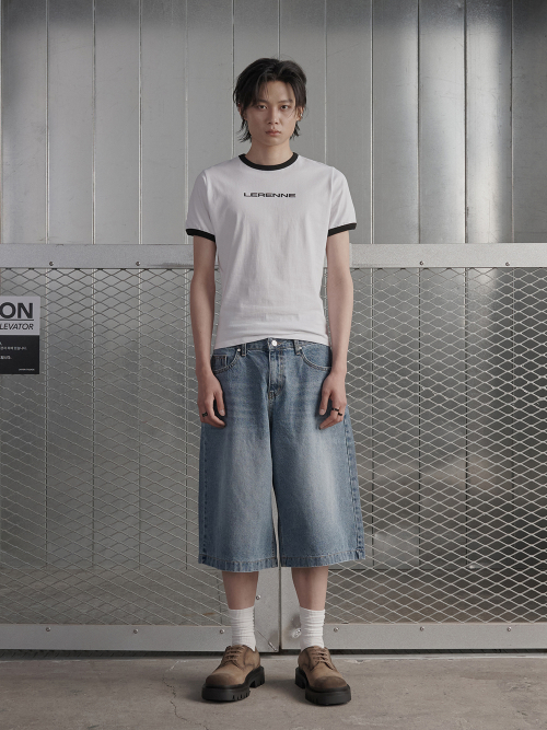 Denim Bermuda Pants - Light Blue