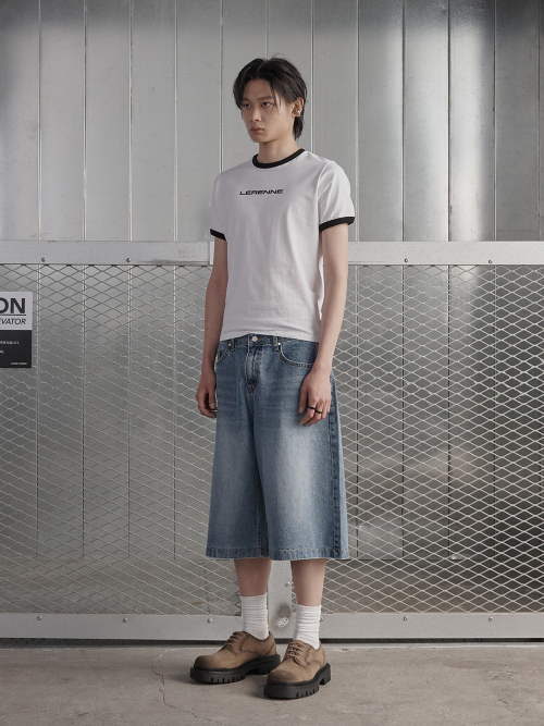 Denim Bermuda Pants - Light Blue