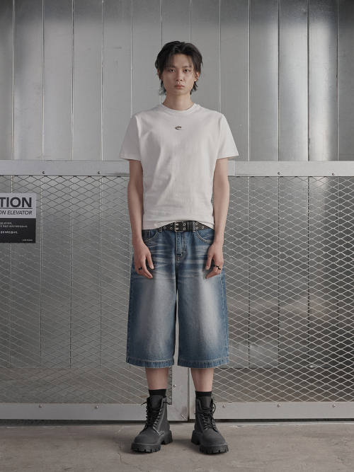 Denim Bermuda Pants - Blue