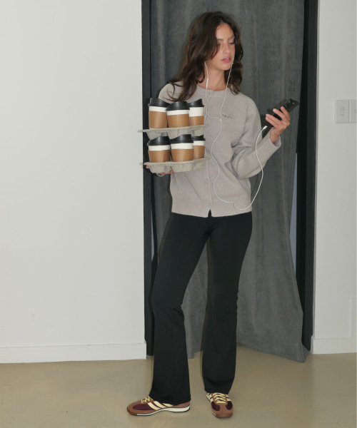 Knit Oversized Cardigan серый