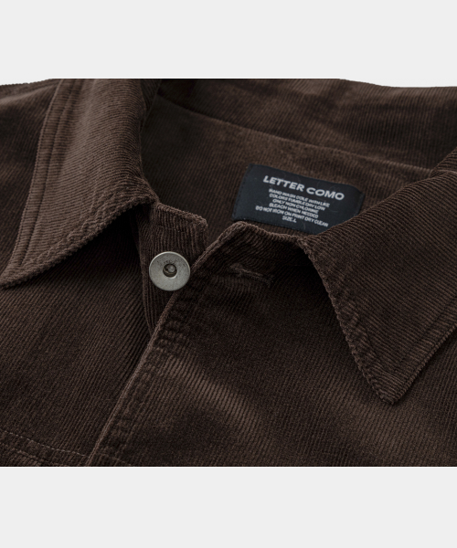 Soft Corduroy Tracker Jacket Dark brown