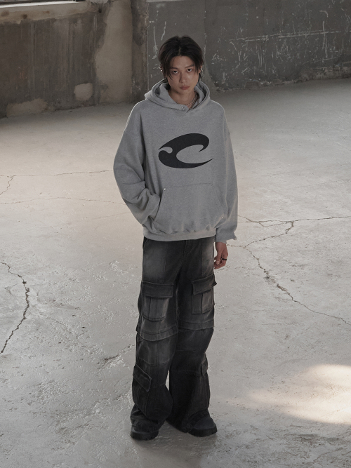 Logo Printing Hoodie - Grey