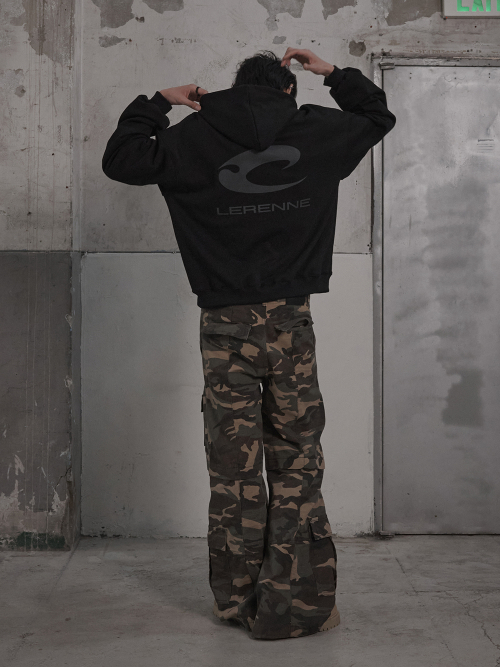 Logo Printing Hoodie - Black