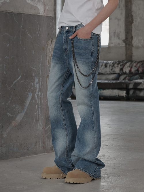 Flare Denim Pants - Blue