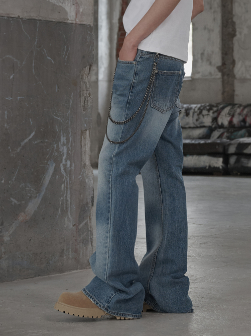 Flare Denim Pants - Blue