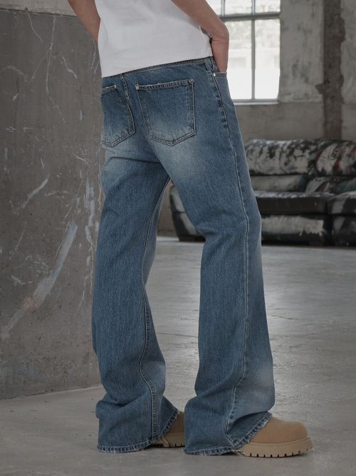 Flare Denim Pants - Blue