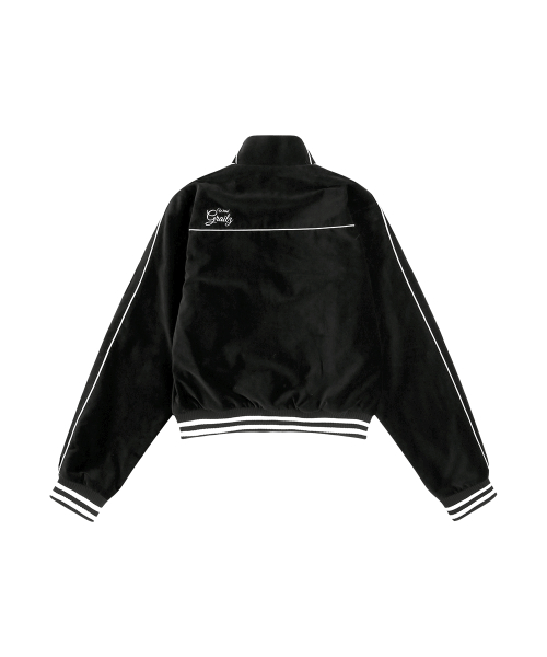 VELVET BLOUSON JACKET [BLACK]
