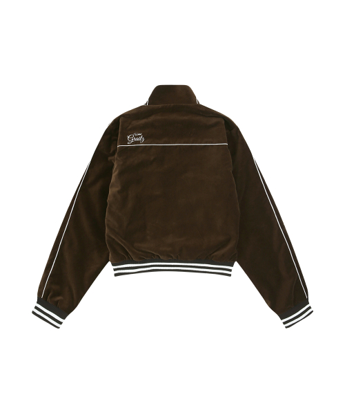 VELVET BLOUSON JACKET [BROWN]