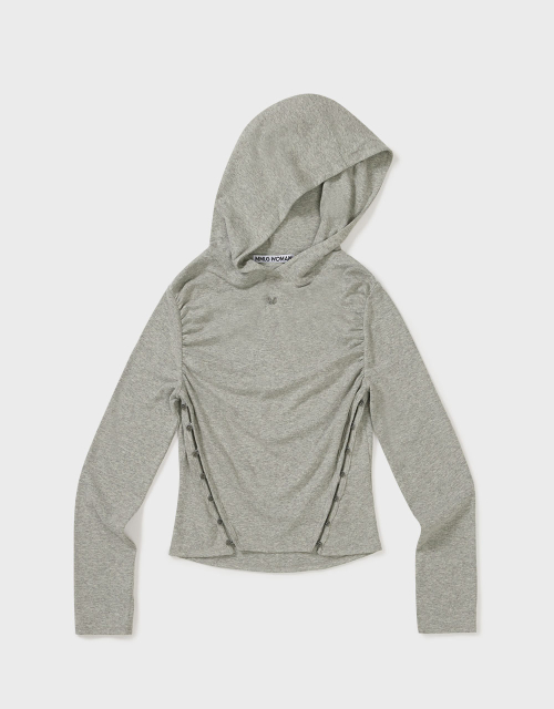 [MMW] SHIRRING LINE HOOD LSV-T (GREY)