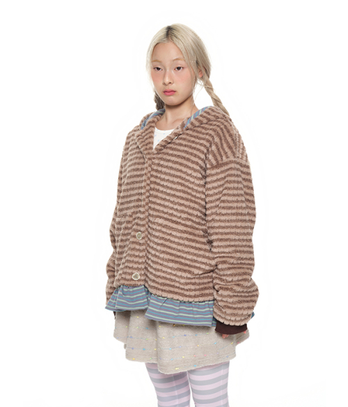 Button-Up Hooded Jumper_beige