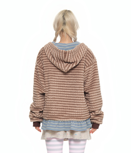 Button-Up Hooded Jumper_beige