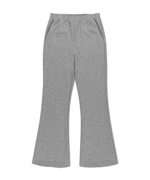 W LACE POINT BOOTS CUT SWEAT PANTS heather gray