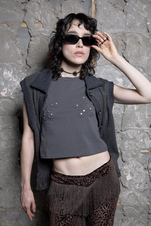 FRINGE KNIT VEST