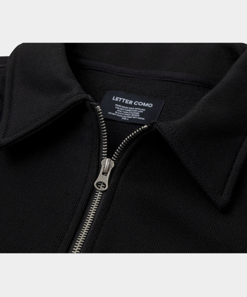 Habi blouson Sweat Jacket Black