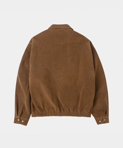 Western Chest Suede blouson jacket Dark Camel