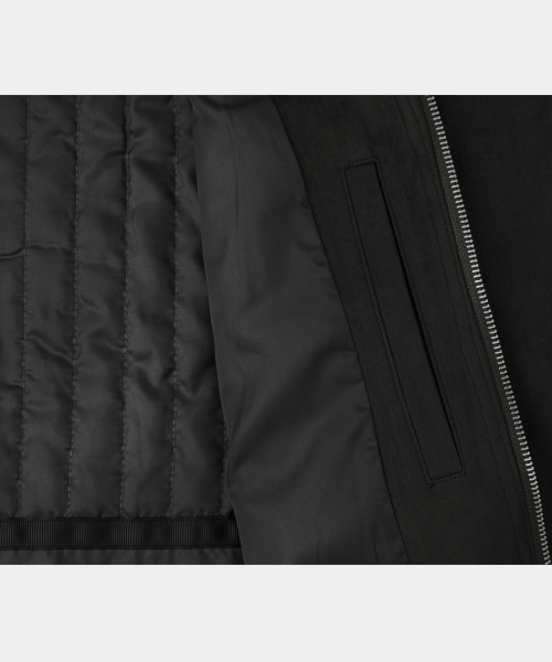 Racer Suede blouson jacket black