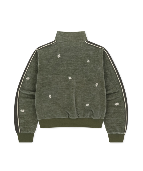 Velour Twinkle Track Jacket Khaki