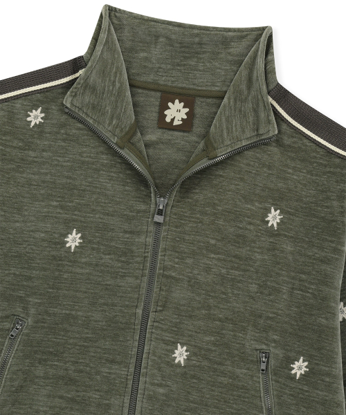 Velour Twinkle Track Jacket Khaki