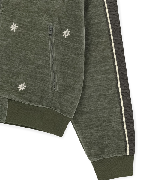 Velour Twinkle Track Jacket Khaki