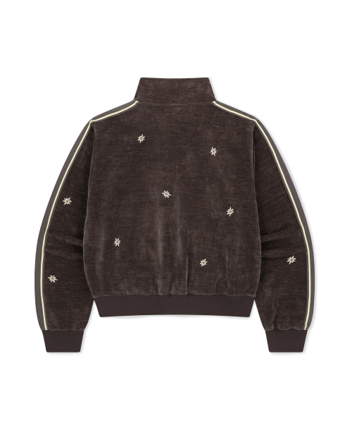 Velour Twinkle Track Jacket Brown