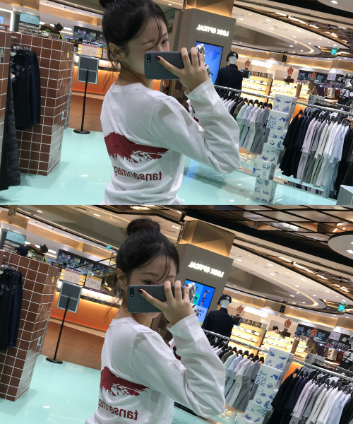마운틴 롱슬리브 (화이트/레드)