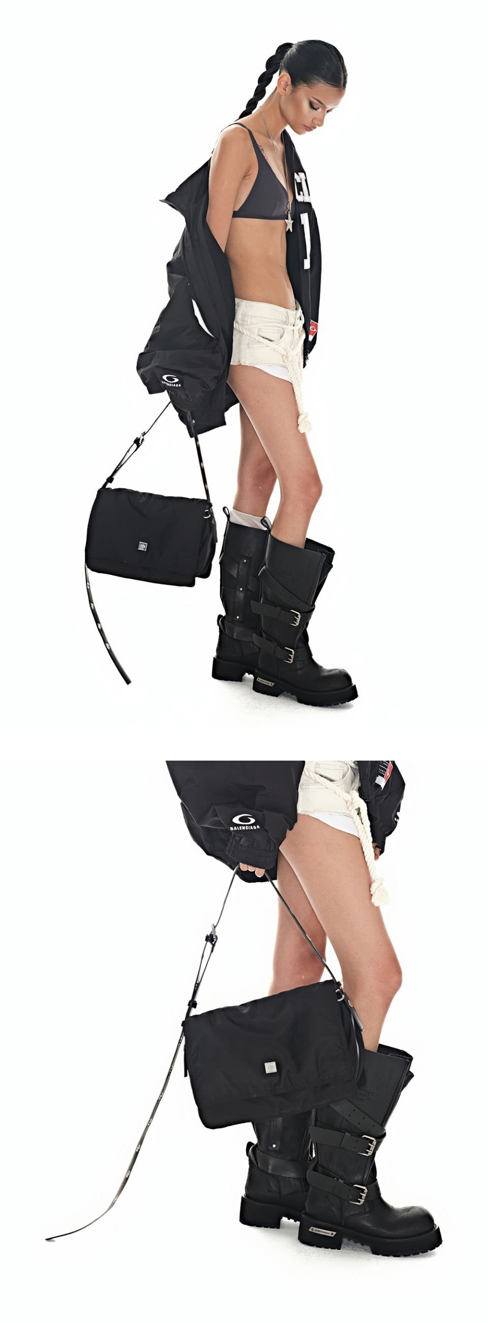 블랙 퍼플(BLACK PURPLE) 3-Way 클라우드백 Cloud Bag -M