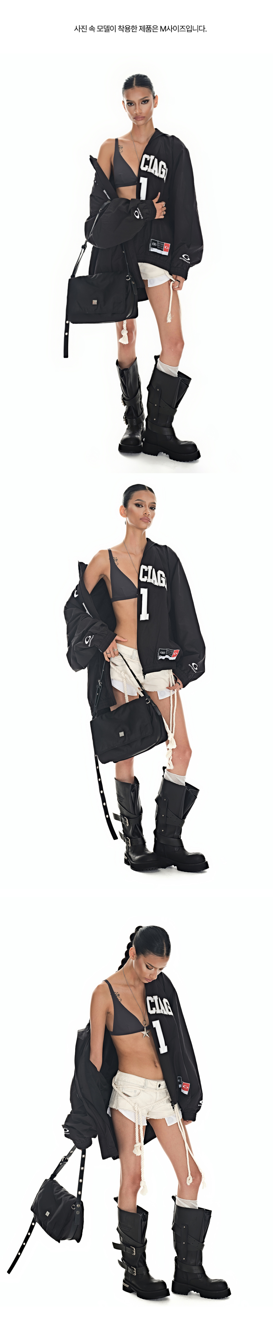 블랙 퍼플(BLACK PURPLE) 3-Way 클라우드백 Cloud Bag -M