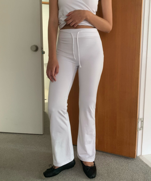 Butter Drawstring Pants White