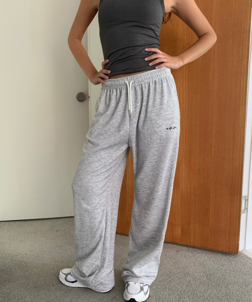 Ribbed Sweatpants Light Grey