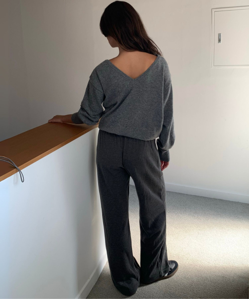 Ribbed Sweatpants Charcoal