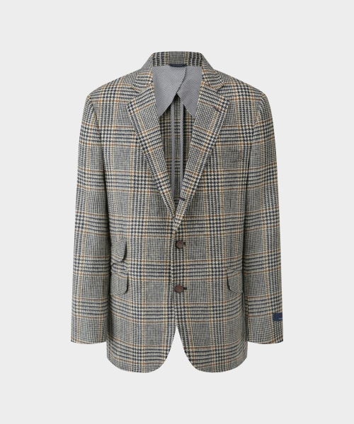 Твидовый жакет в клетку Italy Deprai (Beige) (BBJSMMF404)