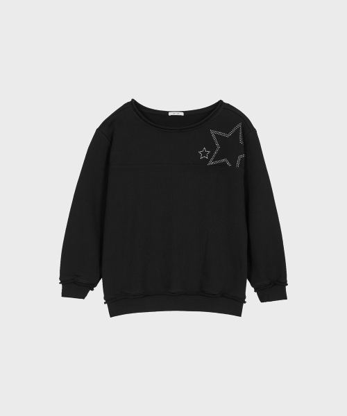 Star Off-shoulder Sweatshirt (чёрный)