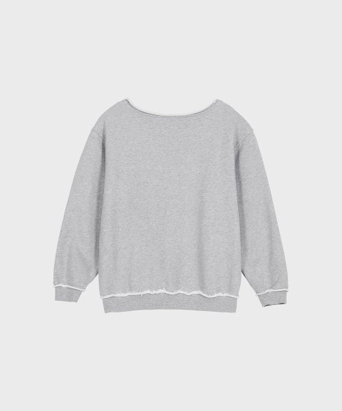 Star Off-shoulder Sweatshirt (серый)