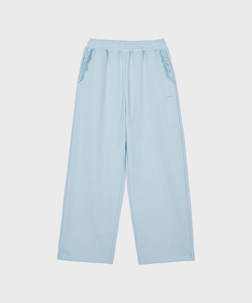 Frill Wide брюки (светлый синий)
