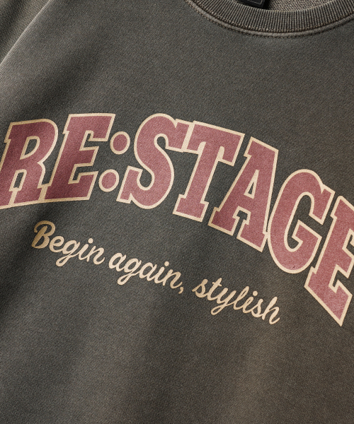 Свитшот Restage с пигментным окрашиванием Khaki KHMT2656