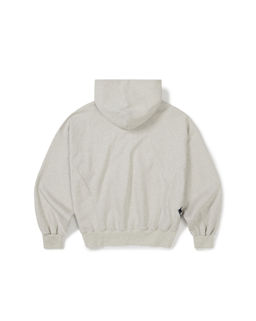 Boiling patched hoodie / Oatmeal