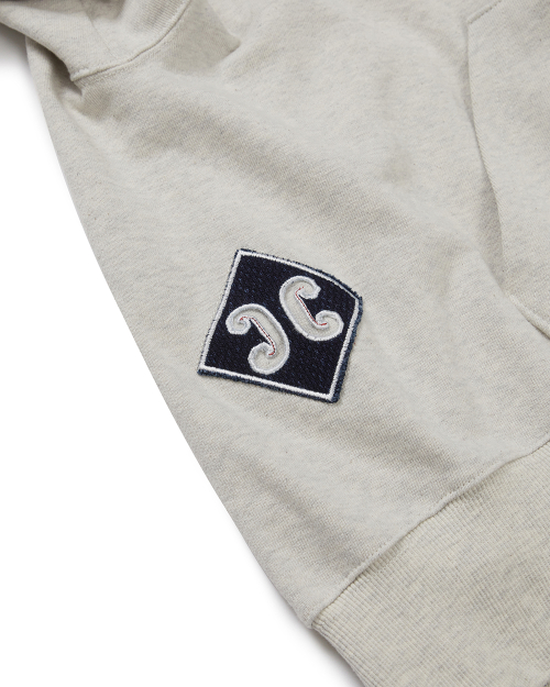 Boiling patched hoodie / Oatmeal