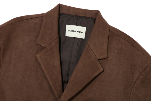 Замшевый блейзер на трех пуговицах Dark Brown