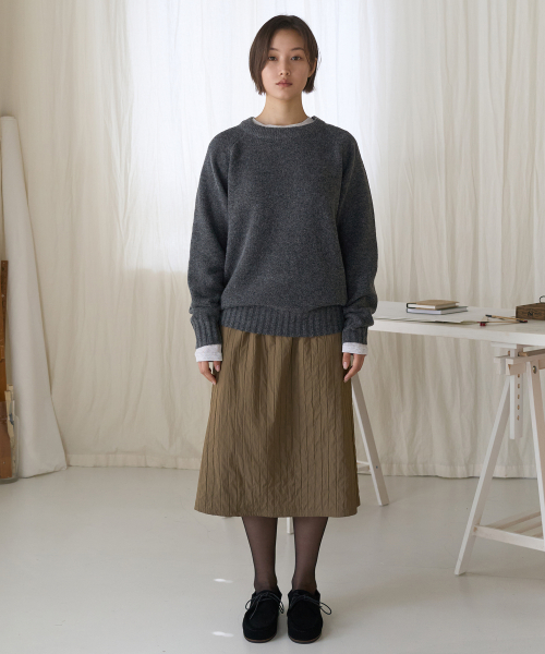 Oversized-fit Soft Knitwear (серый)