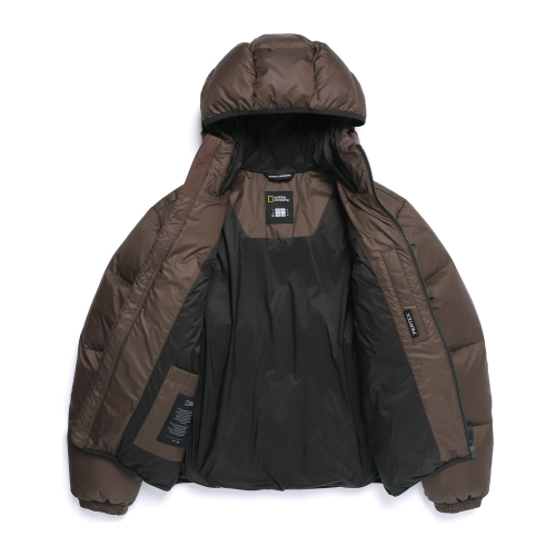 Пуховик-худи Таира N254UDW902 BROWN (как на Нане)