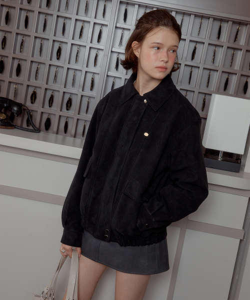 ANC SUEDE BLOUSON JACKET_BLACK