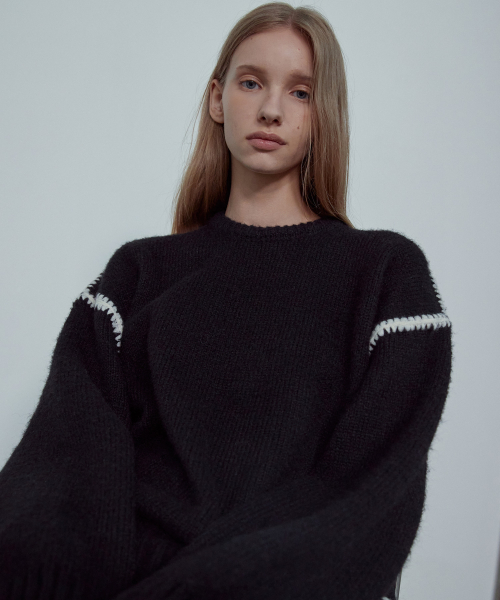 CHUNKY CRWNECK SWEATER_NFKN4140 (чёрный)